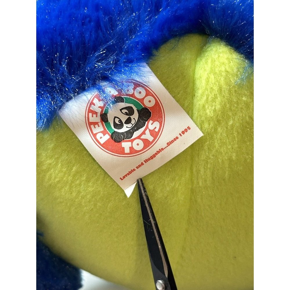 Peek A Boo Toys Blue And Green Stuffed Sleepy Time Bear NWT Christmas - Picture 9 of 11